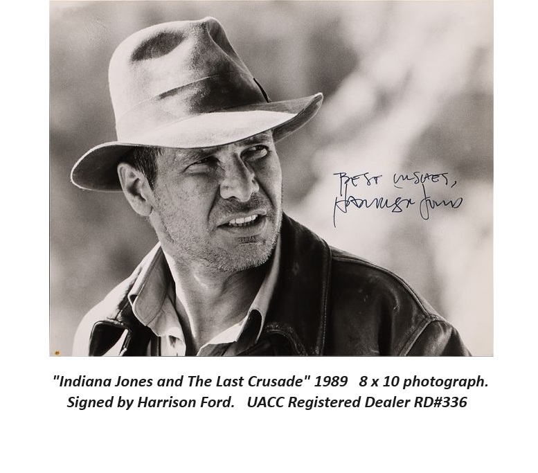Indiana Jones Harrison Ford Signed vintage photo